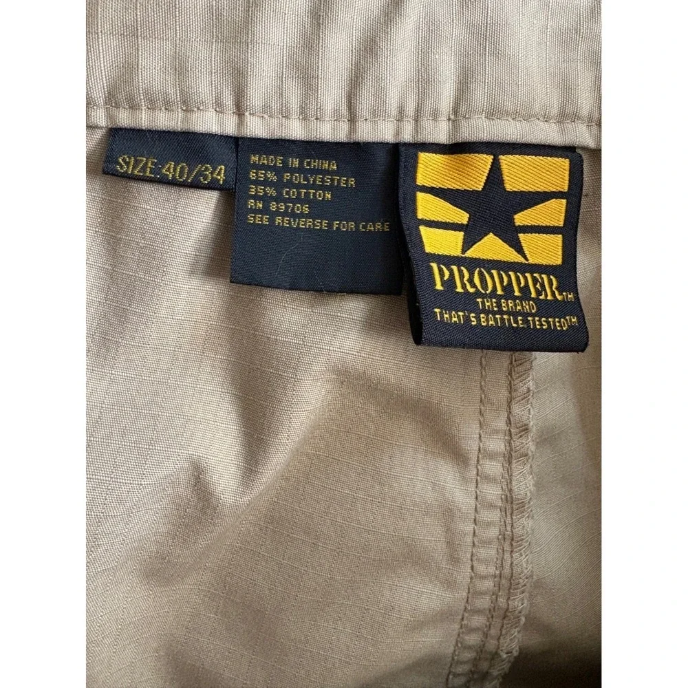 Propper Mens Tactical Cargo Pants Size 40/34‎ Khaki Outdoor Workwear Military